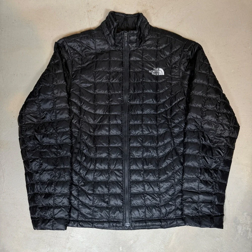 The North Face Mens Thermoball Full Zip Puffer Jacket Black Medium corporate
